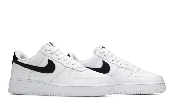 Nike Air Force 1 Low '07 'White/Black' (Pebbled Leather)